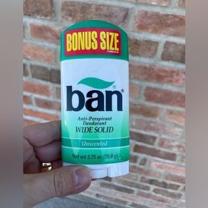 ban Wide Solid Deodorant Anti-perspirant Unscented NEW NOS 1987-1992 HTF